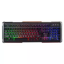 Клавиатура Oklick 710G black death черный/серый usb multimedia for gamer led
