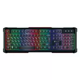 Клавиатура Oklick 717G black death черный/серый usb multimedia for gamer led