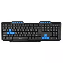 Клавиатура Oklick 750G FROST WAR KM-638 черная/черная, USB, мульт. кнопки, 337452