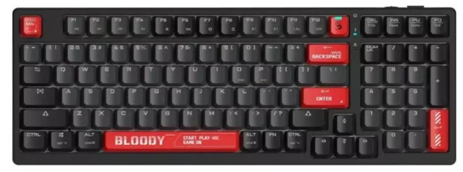 Клавиатура Wireless A4Tech Bloody WS98 механическая черный USB BT/Radio Multimedia for gamer LED (2027344)