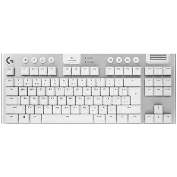 Клавиатура Wireless Logitech G915 TKL WHITE 920-009664_ru игровая, механическая, без цифрового блока, с RGB-подсветкой и поддержкой технологии Lightsp
