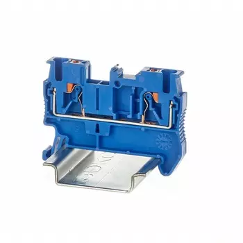 Клемма проходная DKC VPR-2.5-BU зажим push-in, 2 точки подключения, 2.5 кв.мм, синяя, "Nuputuk"