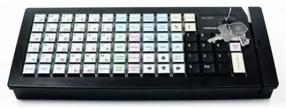 Клавиатура Posiflex KB-6600U-B программируемая, черная