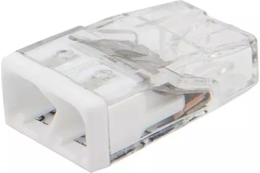 Клемма Rexant 07-3211-5 экспресс СМК 2273-202, 2-проводная 0.5-2.5 мм2, прозрачная, блистер