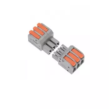 Клемма Rexant 07-5263 СМК 222-423R проходная разъемная 3 полюса серая 0,2-2,5/4мм2