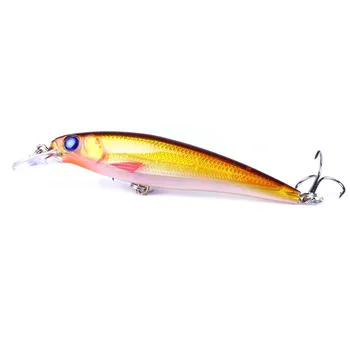 1 шт., рыболовная приманка HENGJIA Minnow, 5 цветов, пластиковые жесткие приманки с погремушками для морской рыбалки A
