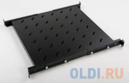 Полка 19", чёрная L=450-570 мм, перфорированная, NT S450VA B