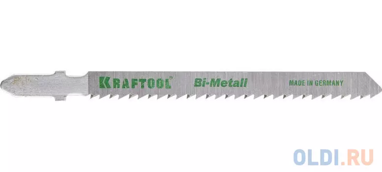 Полотна KRAFTOOL, T101BF, для эл/лобзика, Bi-Metall, по твердому дереву, чистый рез, EU-хвост., шаг 2,5мм, 75мм, 2шт