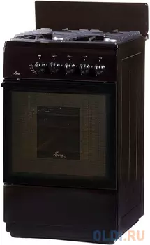 Плита Газовая Flama FG 24027 B коричневый (без крышки) реш.чугун