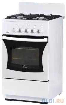 Плита Газовая Flama FG 24027 W белый (без крышки) реш.чугун