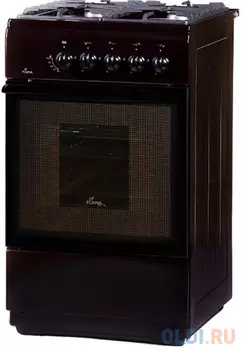 Плита Газовая Flama FG 24028 B коричневый (без крышки) реш.чугун