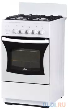 Плита Газовая Flama FG 24229 W белый (без крышки) реш.чугун