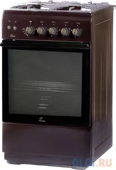 Плита Газовая Flama FG 24230 B коричневый (без крышки) реш.чугун