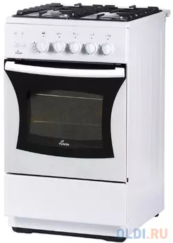 Плита Газовая Flama FG 24230 W белый (без крышки) реш.чугун