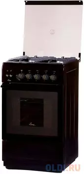 Плита Газовая Flama FG 2428 B коричневый (стеклянная крышка) реш.чугун