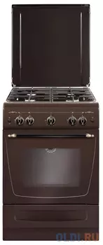 Плита Газовая Gefest ПГ 6100-01 0111 коричневый (металлическая крышка) реш.чугун