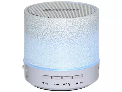 Портативная колонка Digma S-12 White 3 Вт, 280 - 16000 Гц, FM, Bluetooth, MicroUSB, AUX, USB, 300mAh