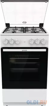 Плита Газовая Gorenje GGI5A21WH белый (стеклянная крышка) реш.сталь