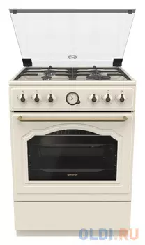 Плита Газовая Gorenje GGI6C20CLI бежевый (стеклянная крышка) реш.чугун