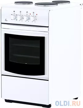 Плита Электрическая Flama AE 1304 W белый/черный эмаль (без крышки)