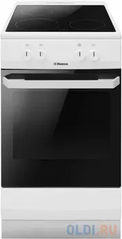 Плита Электрическая Hansa FCCW530001 белый/черный стеклокерамика