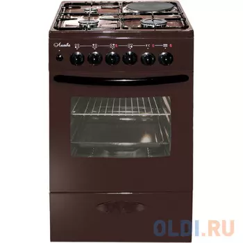 Плита Комбинированная Лысьва ЭГ 1/3г14 МС-2у коричневый (без крышки)