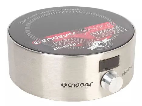 Плитка стеклокерамическая Endever Skyline DP-45 Серебрянная 1500Вт., 1 конфорка
