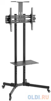 Подставка для телевизора Ultramounts UM 262 черный 37"-75" макс.50кг напольный мобильный