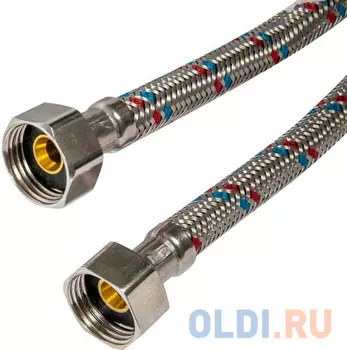 ПОДВОДКА ГИБКАЯ ДЛЯ ВОДЫ (ЛАТУНЬ) 60 СМ ГАЙКА-ГАЙКА (10/170) "ELKA"