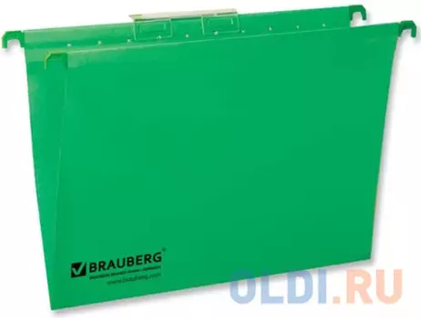 Подвесные папки картонные BRAUBERG(Италия), комплект 10 шт., 315х245 мм, до 80 л., А4, зеленые, 230 г/м2, табуляторы, 231791