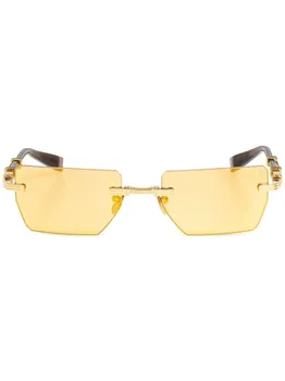 Balmain Eyewear солнцезащитные очки в прямоугольной оправе BPS-150G-53, золотистый