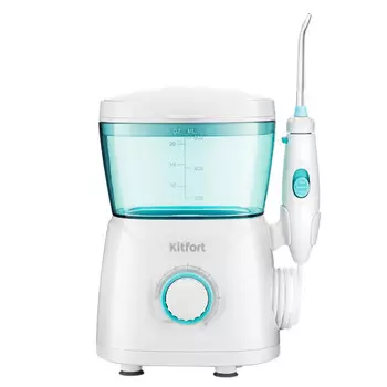 ирригатор KITFORT KT-2903 600мл 8 насадок белый/голубой