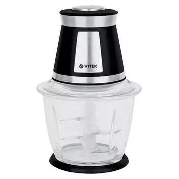 измельчитель VITEK VT-1643 500Вт стекл.чаша 1,2 л черн.