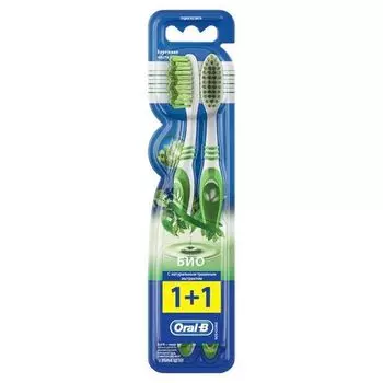 Oral-B (Орал-би) Щетка зубная Био средней жесткости 2шт