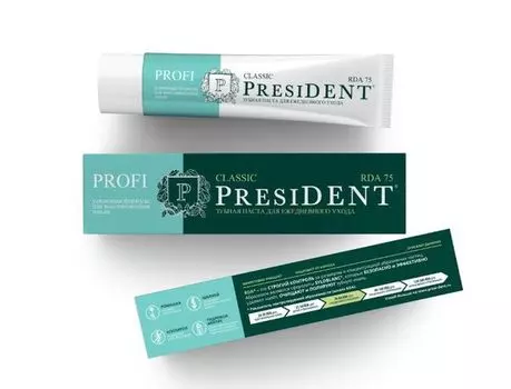 Паста зубная President/Президент Profi Classic туба 100мл