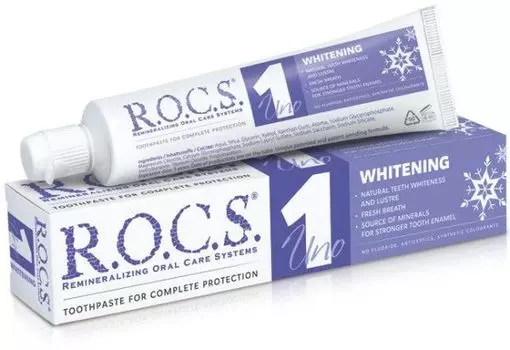 Паста зубная R.O.C.S./РОКС Uno Whitening 74мл