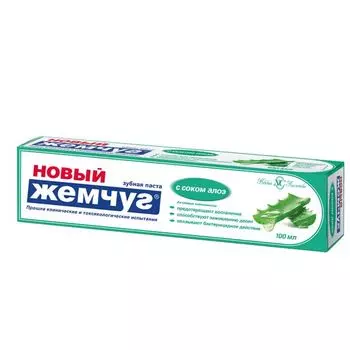 Паста зубная с соком алоэ Новый жемчуг 100мл
