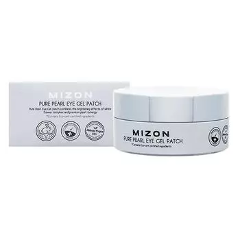 Патчи под глаза гидрогелевые с экстрактом белого жемчуга шт Pure pearl eye gel patch MIZON 60шт