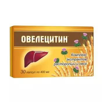 Овелецитин комплекс экстракт расторопши и овса капсулы 400мг 30шт