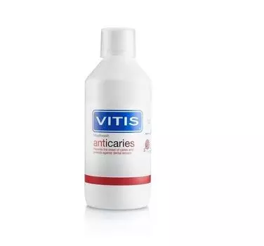 Ополаскиватель для полости рта VITIS Anticaries для ежедневного использования вкус ментола 500мл