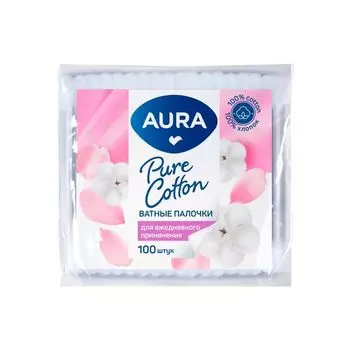 Палочки ватные п/э пакет Beauty Aura/Аура 100шт