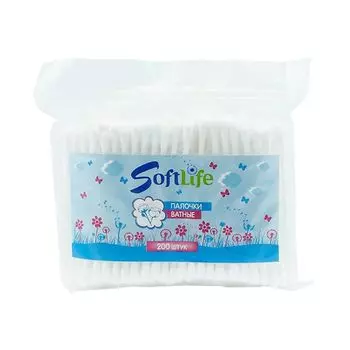 Палочки ватные SoftLife/СофтЛайф пакет 200шт