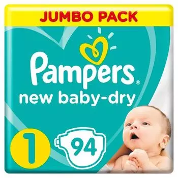 Pampers (Памперс) New Baby Dry Подгузники детские одноразовые 2-5кг 94 шт.