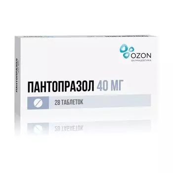 Пантопразол таблетки п/о кишечнораств. 40мг 28шт