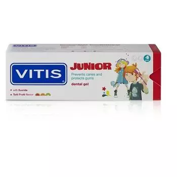 Паста-гель зубная Vitis/Витис junior 6+ вкус тутти-фрутти 75мл