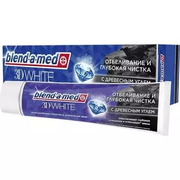 Паста зубная Blend-a-med/Бленд-а-мед 3D White Отбеливание и глубокая чистка с древесным углем 100мл
