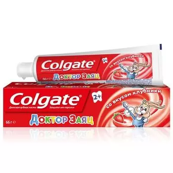 Паста зубная детская вкус клубники Доктор Заяц Colgate/Колгейт 50мл (FCN89287)