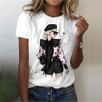 Женская футболка Harajuku Модная футболка Женская верхняя футболка с короткими рукавами для отдыха 90-х годов Сексуальная футболка для девочек Футболка с узором Футболка Уличная одежда XXS