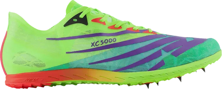 Бутсы New Balance XC 5K v6 'Cyber Jade Pixel Green', многоцветный