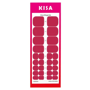 KISA.STICKERS Пленки для педикюра Viva Magenta